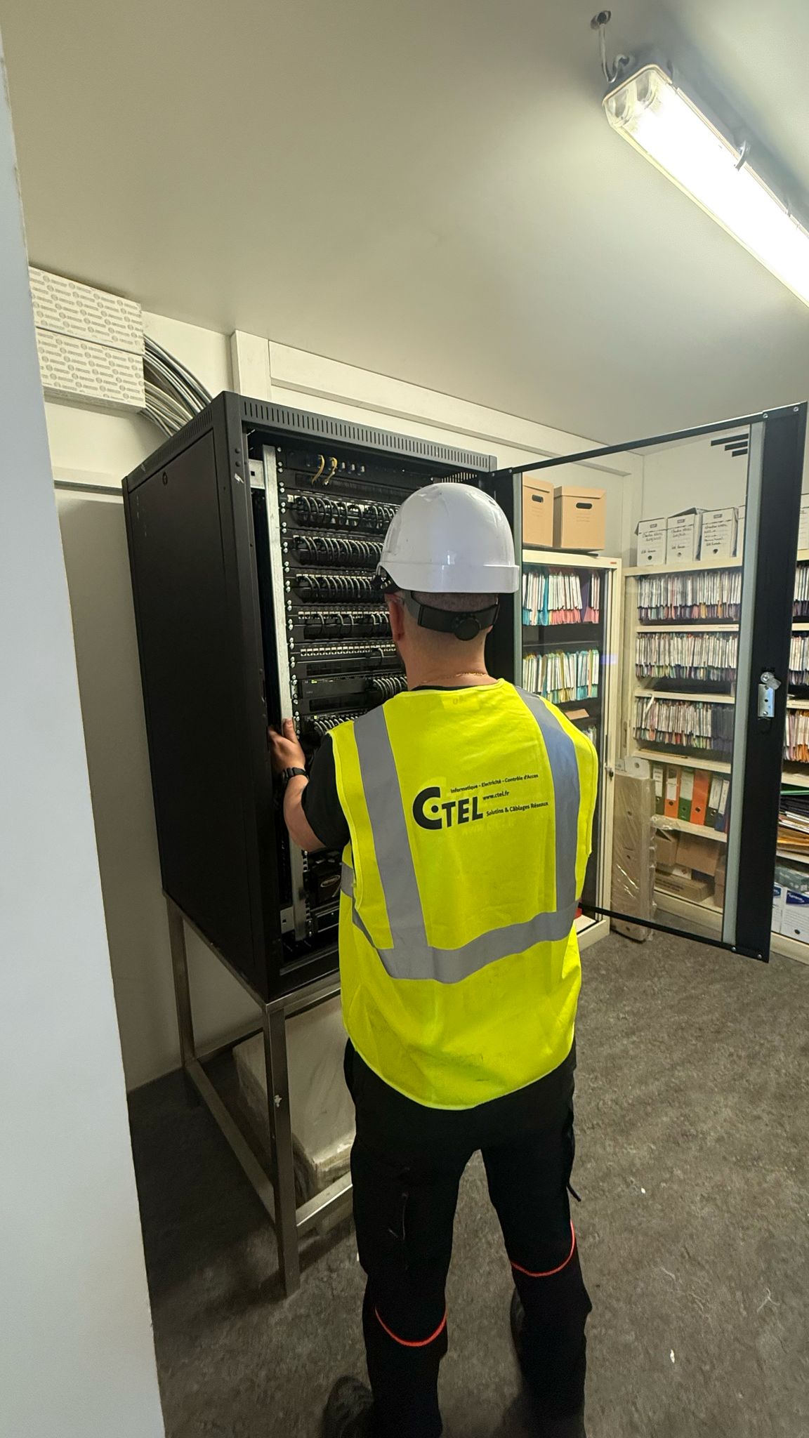 Réfection de baie informatique avec brassage et mise en service
